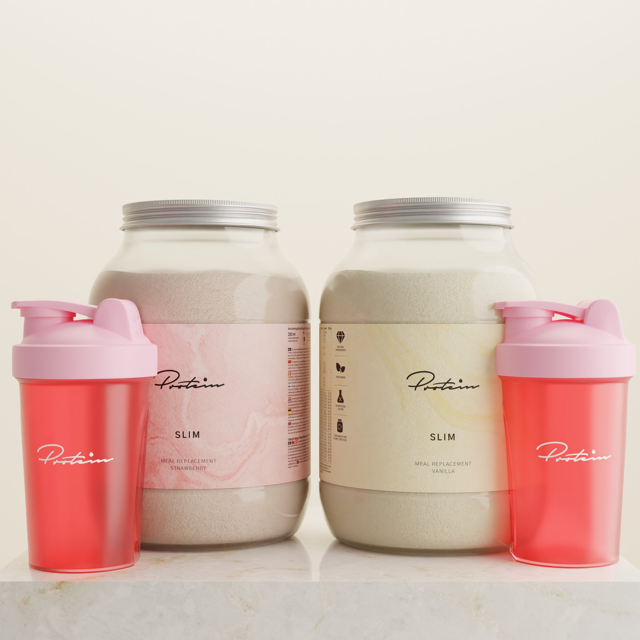 Bestie Duo, 2 Jars + 2 Free Pink Shakers