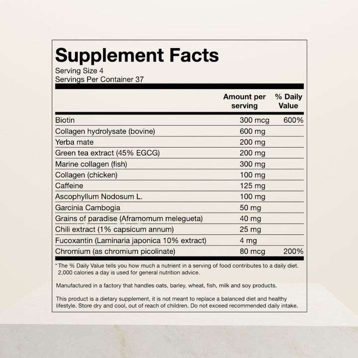 Collagen Fat Burner, Metabolism & Beauty, 150 Capsules