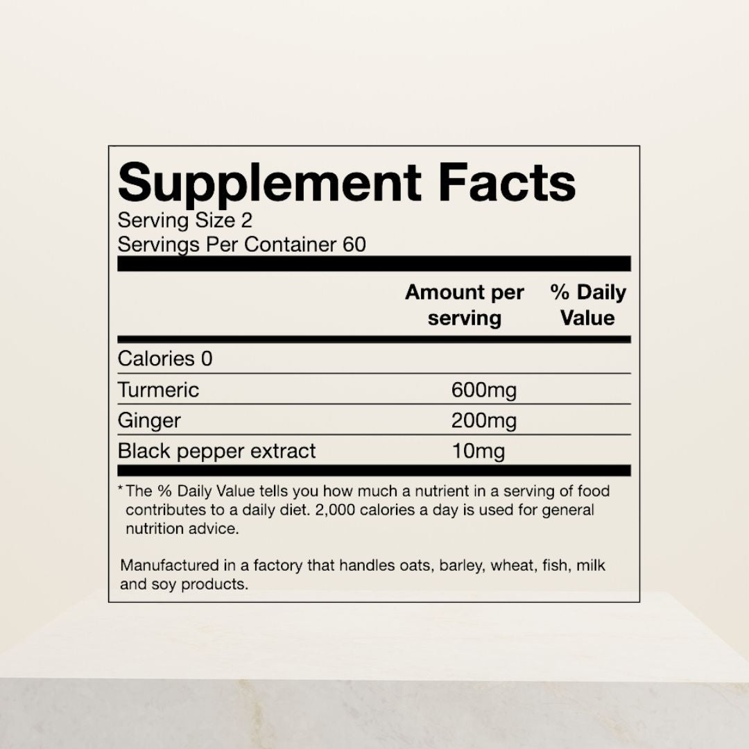 Organic Ginger & Turmeric, 60 Capsules