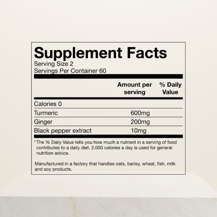 Organic Ginger & Turmeric, 60 Capsules