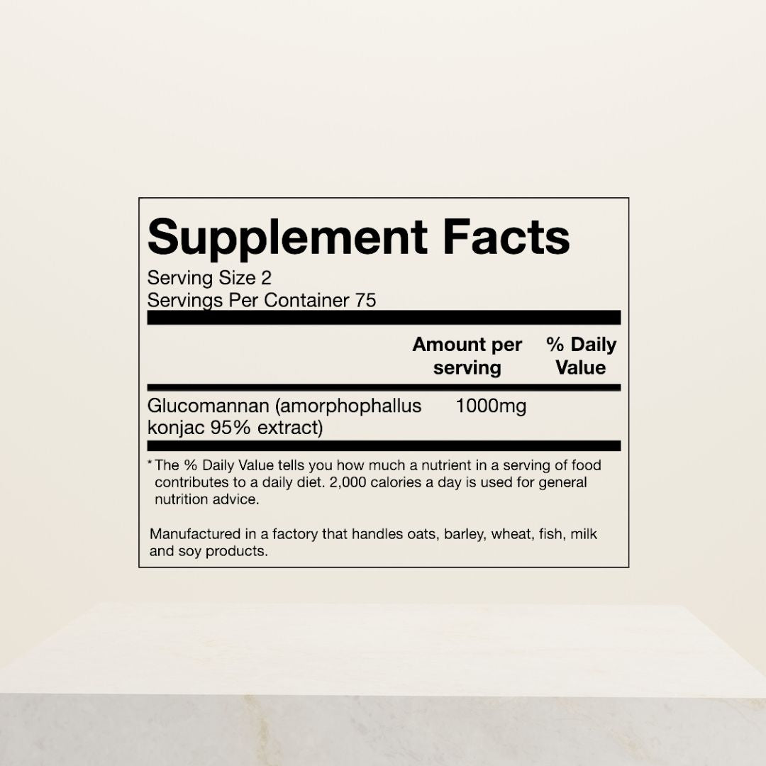 Hunger Control 2.0, Glucomannan, 150 Caps