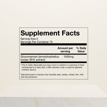 Hunger Control 2.0, Glucomannan, 150 Caps (Best Before October)