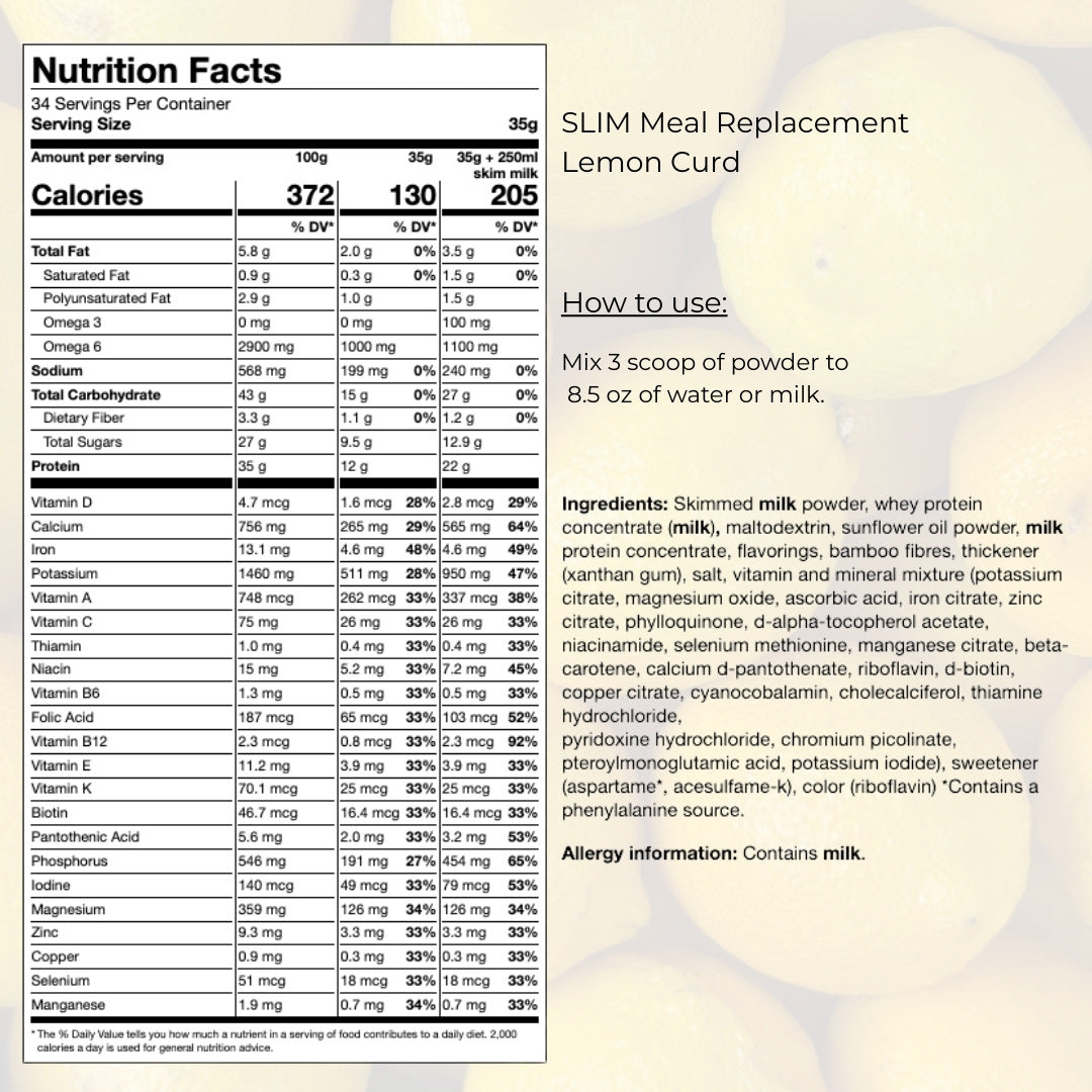 Slim Meal Shake, 34 High Protein Meals