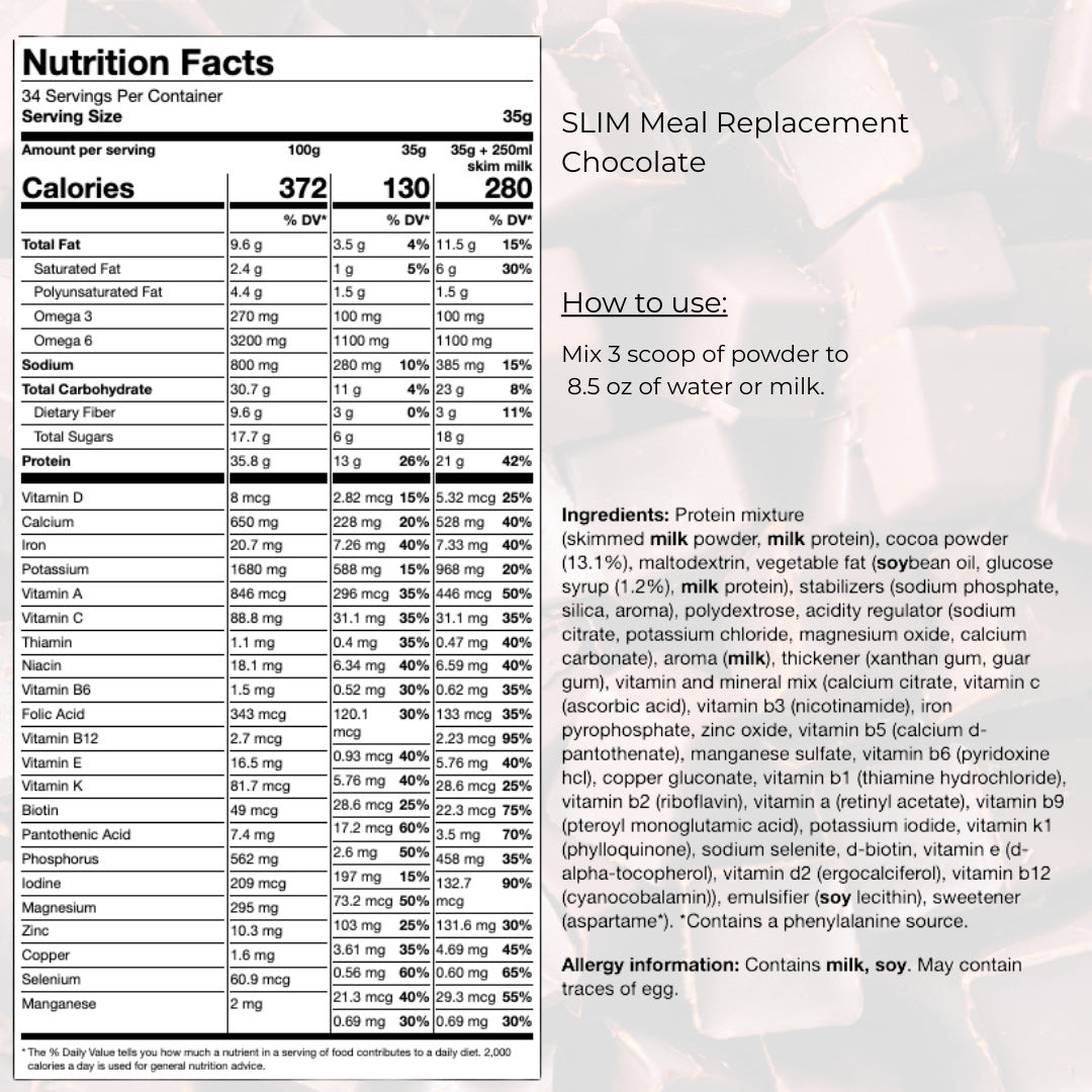 Slim Meal Shake, 34 High Protein Meals