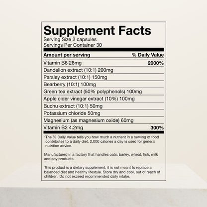 Water Loss, Lose Water Weight, 60 Capsules